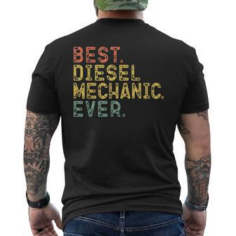 Best Diesel Mechanic Ever Vintage Retro Gift Cool Funny Mens Back Print T-shirt | Mazezy DE