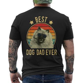 Best Dog Dad Ever Keeshond Fathers Day Men's Back Print T-shirt | Mazezy