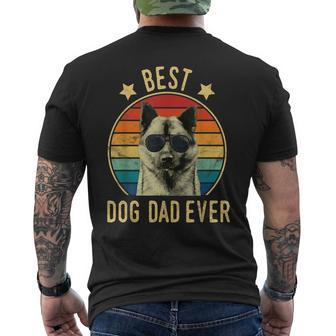 Best Dog Dad Ever Norwegian Elkhound Fathers Day Gift Gift For Mens Men's Crewneck Short Sleeve Back Print T-shirt | Mazezy