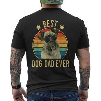 Best Dog Dad Ever Standard Schnauzer Fathers Day Men's Back Print T-shirt | Mazezy