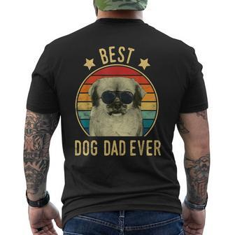 Best Dog Dad Ever Tibetan Spaniel Fathers Day Men's Back Print T-shirt | Mazezy