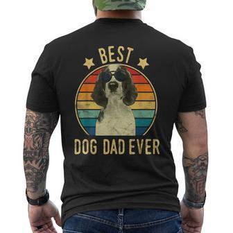 Best Dog Dad Ever Welsh Springer Spaniel Fathers Day Men's Back Print T-shirt | Mazezy