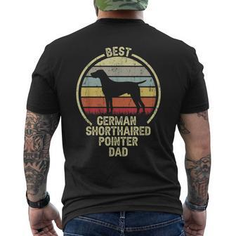 Best Dog Father Dad - Vintage Gsp German Shorthaired Pointer Men's T-shirt Back Print - Seseable