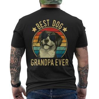 Best Dog Grandpa Ever Entlebucher Mountain Dog Fathers Day Men's Back Print T-shirt | Mazezy