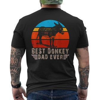 Best Donkey Dad Ever Lovers Donkey Accessories Mens Back Print T-shirt - Seseable