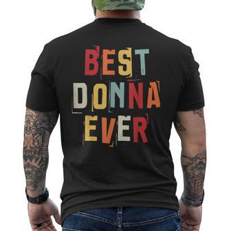 Best Donna Ever Popular Retro Birth Names Donna Costume Men's Back Print T-shirt | Mazezy