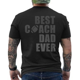 Best Football Coach Dad Ever Football Coach T Men's Back Print T-shirt | Mazezy