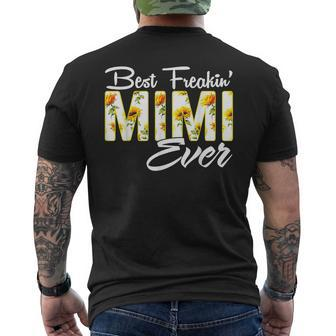 Best Freakin Mimi Ever Sunflower Mens Back Print T-shirt - Seseable