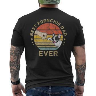 Best Frenchie Dad Ever Vintage Retro French Bulldog Father Men's T-shirt Back Print - Seseable