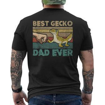 Best Gecko Dad Ever Lizard Leopard Gecko Mens Back Print T-shirt - Seseable