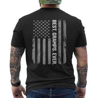 Best Gramps Ever America Flag Gift For Men Fathers Day Mens Back Print T-shirt - Seseable