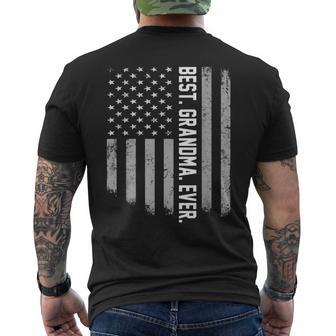 Best Grandma Ever American Flag Men's Back Print T-shirt | Mazezy UK