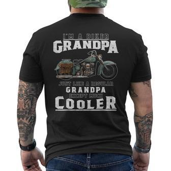 Best Grandpa Biker T Motorcycle For Grandfather Men's Back Print T-shirt | Mazezy