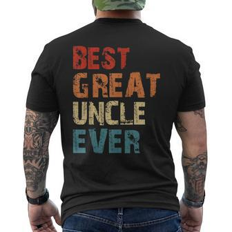 Best Great Uncle Ever Vintage Retro Best Uncle Uncle Lover Mens Back Print T-shirt - Seseable