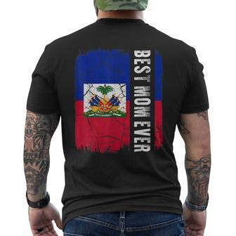 Best Haitian Mom Ever Haiti Flag Mothers Day Gift Mens Back Print T-shirt - Seseable