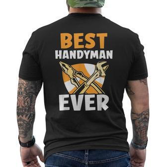 Best Handyman Ever Fix Handymen Diy Repairing Mens Back Print T-shirt - Seseable