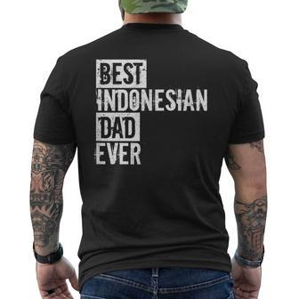 Best Indonesian Dad Ever Fathers Day Love Men's Back Print T-shirt | Mazezy CA