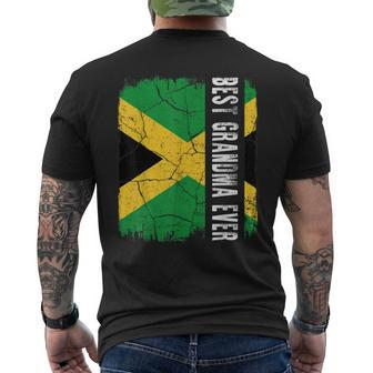 Best Jamaican Grandma Ever Jamaica Flag Mothers Day Mens Back Print T-shirt - Seseable