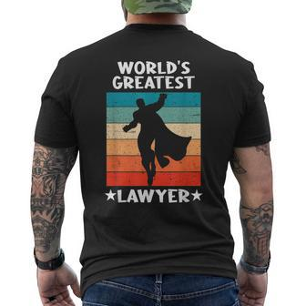 Best Lawyer Ever Worlds Greatest Lawyer Mens Back Print T-shirt - Seseable