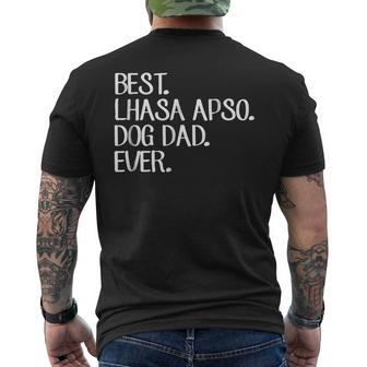 Best Lhasa Apso Dog Dad Ever Men's Back Print T-shirt | Mazezy