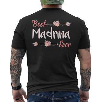 Best Madrina Ever Spanish Godmother Floral Gift Mens Back Print T-shirt | Seseable UK