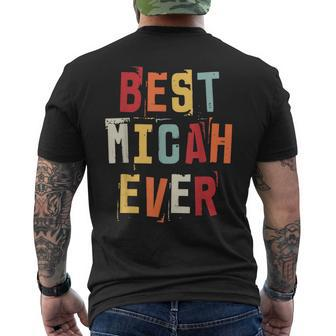Best Micah Ever Popular Retrobirth Names Micah Costume Mens Back Print T-shirt - Seseable