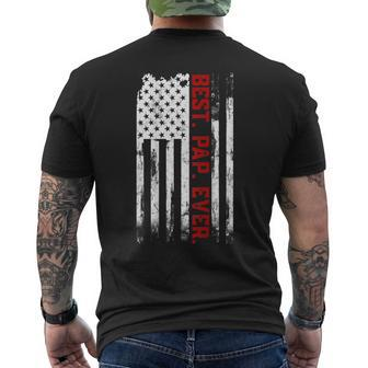 Best Pap Ever American Usa Flag Father’S Day Gift Pap Pap Mens Back Print T-shirt - Seseable