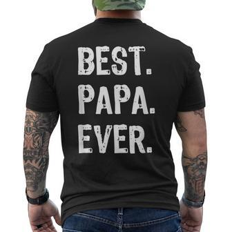 Best Papa Ever Cool Funny Gift Christmas Halloween Gift For Mens Mens Back Print T-shirt - Seseable