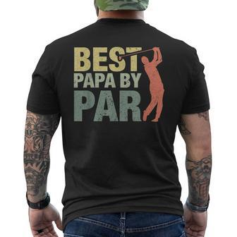 Best Papa By Par Fathers Day Golf Shirt Grandpa Men's Back Print T-shirt | Mazezy