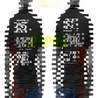 Best Papou Ever Greek Word For Grandpa Men's Back Print T-shirt | Mazezy