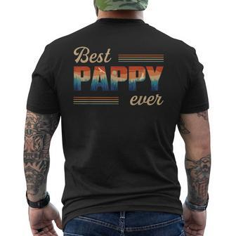 Best Pappy Ever Men Retro Vintage Decoration Grandpa Mens Back Print T-shirt - Seseable