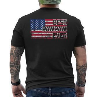Best Pawpaw Ever American Flag Fathers Day Gift Mens Back Print T-shirt - Seseable