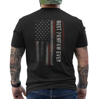 Best Pawpaw Ever American Flag Funny Fathers Day Gift Mens Back Print T-shirt - Seseable