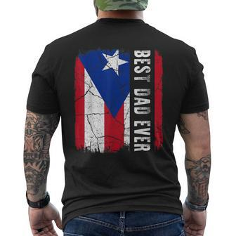 Best Puerto Rican Dad Ever Puerto Rico Daddy Fathers Day Men's T-shirt Back Print - Seseable