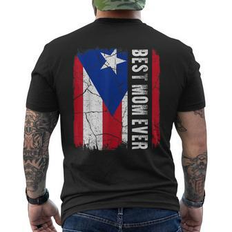 Best Puerto Rican Mom Ever Puerto Rico Flag Mothers Day Mens Back Print T-shirt - Seseable