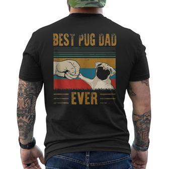 Mens Best Pug Dad Ever Pug Daddy Fathers Day Men's T-shirt Back Print - Seseable