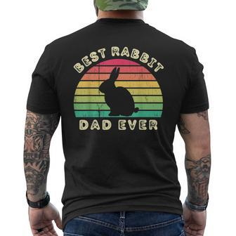 Best Rabbit Dad Ever For Men Fathers Day Mens Back Print T-shirt - Seseable