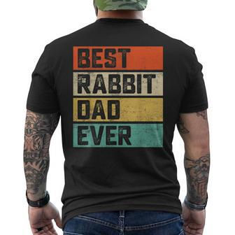 Best Rabbit Dad Ever Rabbits Men Father Vintage Men's T-shirt Back Print - Seseable