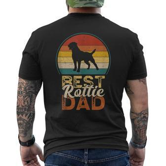 Best Rottie Dad Fathers Day Rottweiler Dog Daddy Men's T-shirt Back Print - Thegiftio UK