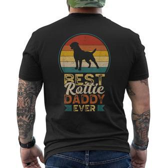 Best Rottie Daddy Ever Fathers Day Rottweiler Dog Dad Men's T-shirt Back Print - Thegiftio UK