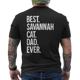 Best Savannah Cat Dad Ever Mens Back Print T-shirt - Seseable
