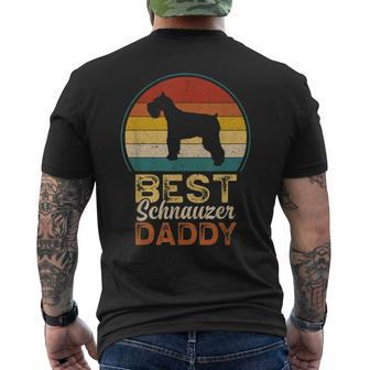 Best Schnauzer Daddy Fathers Day Mini Schnauzer Dad Men's T-shirt Back Print - Thegiftio UK