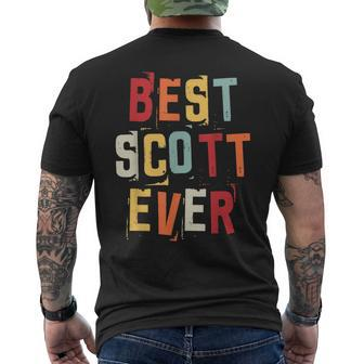 Best Scott Ever Popular Retro Birth Names Scott Costume Mens Back Print T-shirt - Seseable