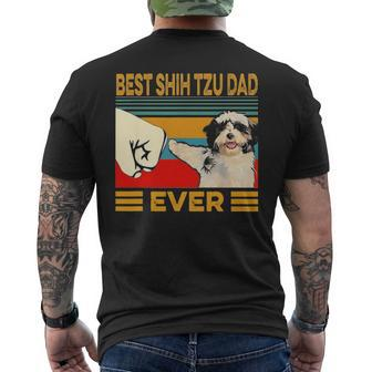 Best Shih Tzu Dad Ever Retro Vintage V2 Men's T-shirt Back Print - Seseable
