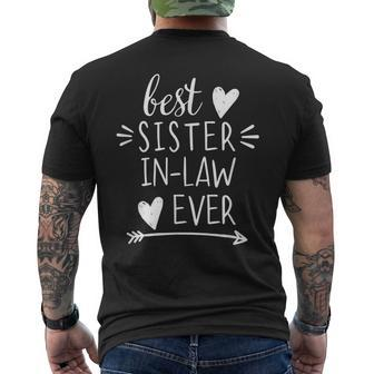 Best Sister In Law Ever Hearts Arrow Sister In Law Mens Back Print T-shirt - Seseable