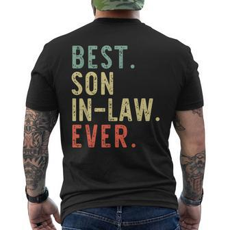 Best Soninlaw Ever Cool Funny Vintage Gift Christmas Mens Back Print T-shirt - Seseable