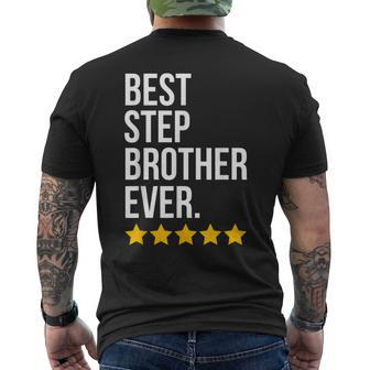 Best Step Brother Ever Sibling Family Funny Step Bro Mens Back Print T-shirt - Seseable