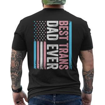 Best Trans Dad Ever Transgender Mens Back Print T-shirt - Seseable