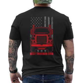 Best Trucker Ever | Truck Driver Gift For Any Trucker Mens Back Print T-shirt - Seseable