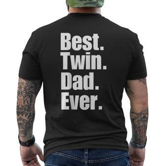 Best Twin Dad Ever Fathers Day Saying For Dad Of Twins Men's T-shirt Back Print - Thegiftio UK